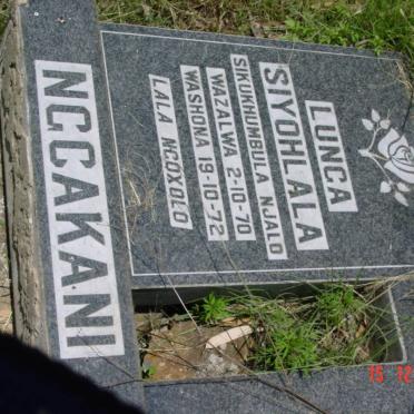 NGCAKANI Lunga Siyohlala 1970-1972