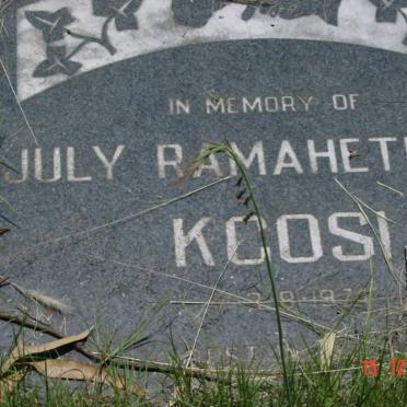 KGOSI July Ramahetlan 1974