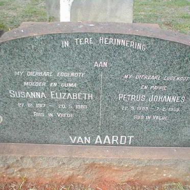 AARDT Petrus Johannes, van 1909-1959 &amp; Susanna Elizabeth 1917-1983