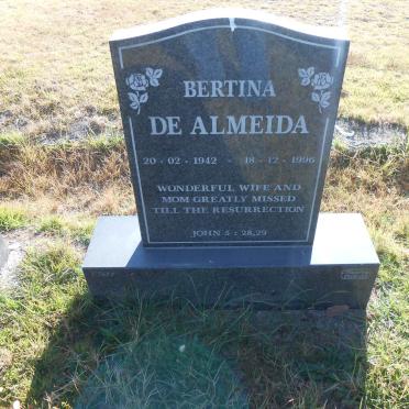 ALMEIDA Bertina, de 1942-1996