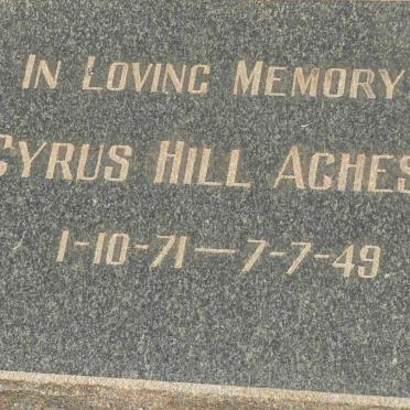 ACHESON Cyrus Hill 1871-1949