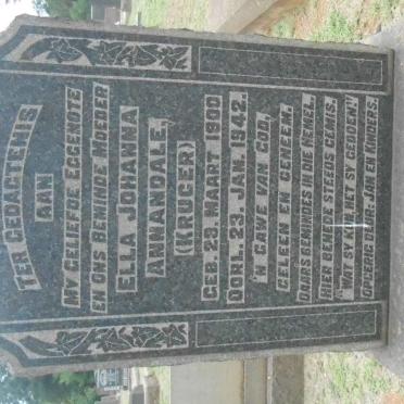 ANNANDALE Ella Johanna nee KRUGER 1900-1942