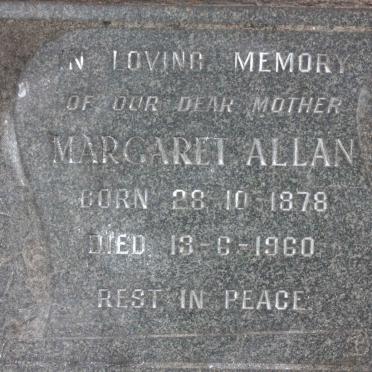 ALLAN Margaret 1878-1960