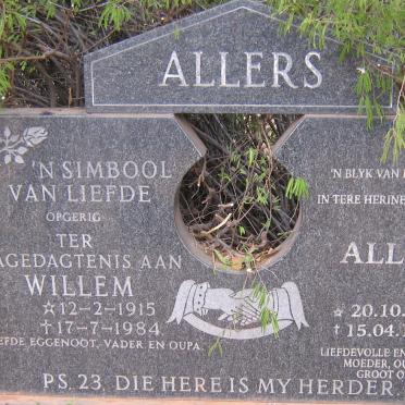 ALLERS Willem 1915-1984 &amp; Allie 1910-1998