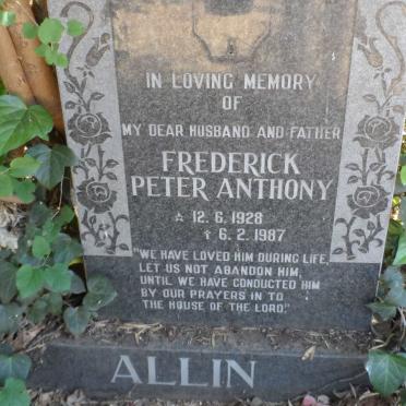 ALLIN Frederick Peter Anthony 1928-1987