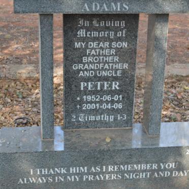 ADAMS Peter 1952-2001