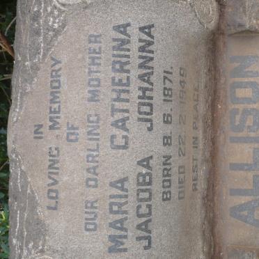 ALLISON Maria Catherina Jacoba Johanna 1871-1949