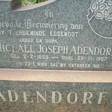 ADENDORFF Michael Joseph 1869-1957