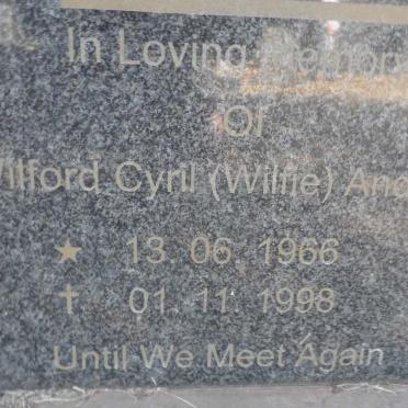 ANDREWS Wilford Cyril 1966-1998