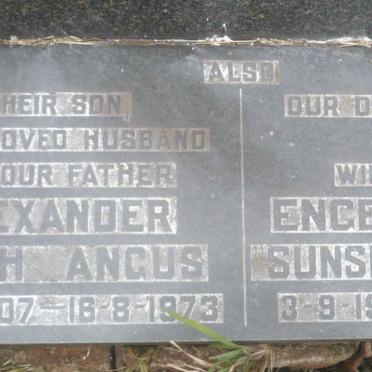 ANGUS Alexander Smith 1907-1973 &amp; Engela Agnes 1906-1975