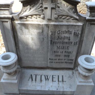 ATTWELL Orlando 1898-1980 &amp; Marie LE ROUX 1898-1969