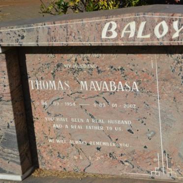 BALOYI Thomas Mavabasa 1954-2002