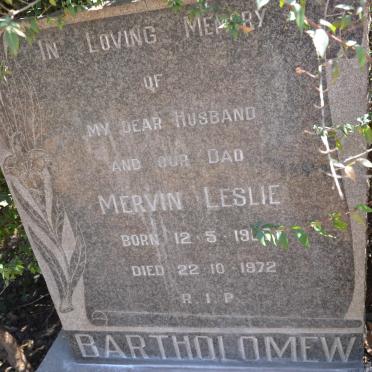 BARTHOLOMEW Mervin Leslie 19??-1972