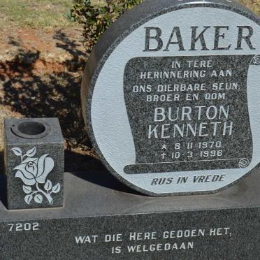 BAKER Burton Kenneth 1970-1996