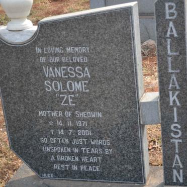 BALLAKISTAN Venessa Solome 1971-2001