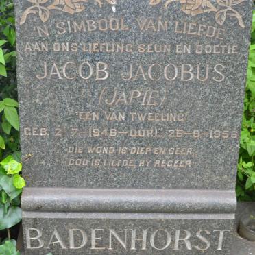 BADENHORST Jacob Jacobus 1946-1956