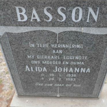 BASSON Alida Johanna 1938-1983