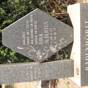 BADENHORST Dirk Albertus 1957-1971