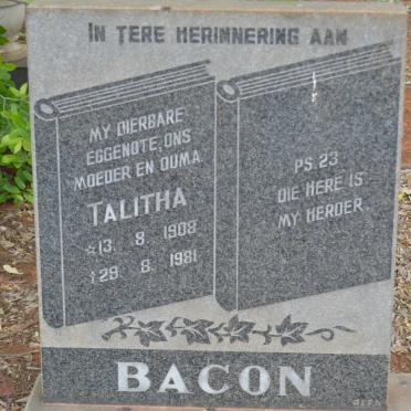 BACON Talitha 1908-1981
