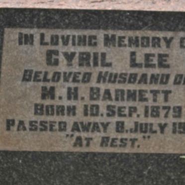 BARNETT Cyril Lee 1879-1922
