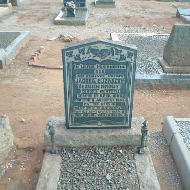BEZUIDENHOUT Jacoba Elizabeth nee WENTZEL 1886-1944