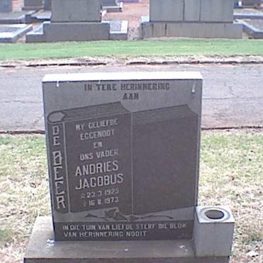 BEER Andries Jacobus, de 1925-1973