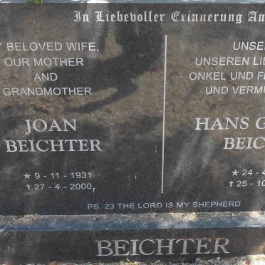 BEICHTER Hans Gottlieb 1925-2009 &amp; Joan 1931-2000