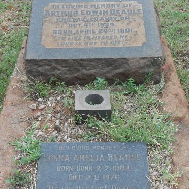 BEADLE Arthur Edwin 1881-1934 &amp; Lorna Amelia DUNN 1883-1976