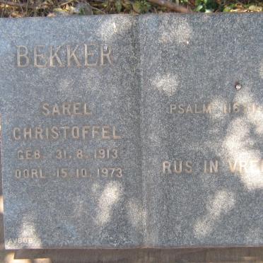 BEKKER Sarel Christoffel 1913-1973