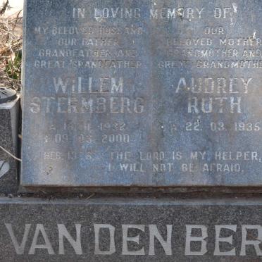 BERG Willem Stemberg, van den 1932-2000 &amp; Audrey Ruth 1935-