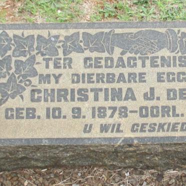 BEER Christina J., de 1878-1943