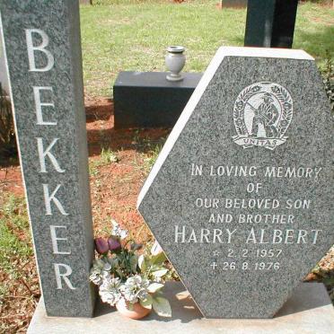 BEKKER Harry Albert 1957-1976