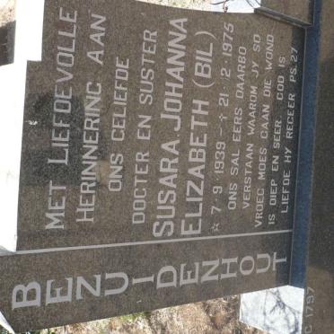 BEZUIDENHOUT Susara Johanna Elizabeth 1939-1975