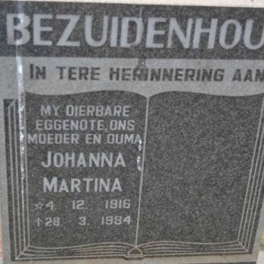 BEZUIDENHOUT Johanna Martina 1916-1984