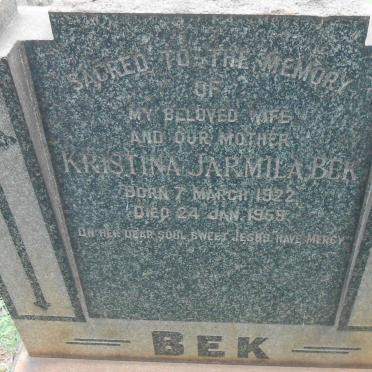 BEK Kristina Jarmila 1922-1955