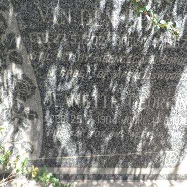 BERG Jeanette Georgina 1904-1978