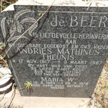 BEER Andries Mathinus Theunis, de 1917-1967 &amp; Maria W. 1923-1979