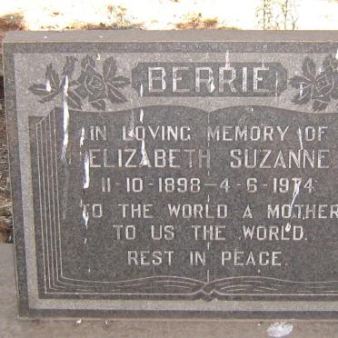 BERRIE Elizabeth Suzanne 1889-1974