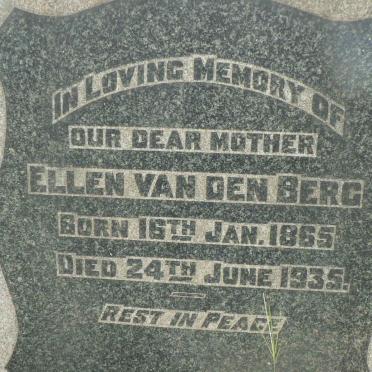 BERG Ellen, van den 1865-1935