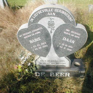 BEER Daan, de 1931-1996 &amp;  Babie 1929-1993