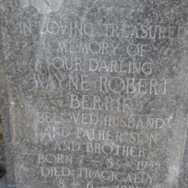 BERRIE Wayne Robert 1955-1981
