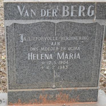 BERG Helena Maria, van der 1904-1983