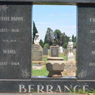 BERRANGÉ ? 1877-1956 &amp; ? 1882-1964 :: BERRANGÉ Mimmie 1901-1940 :: BERRANGE Freddie 1920-1934