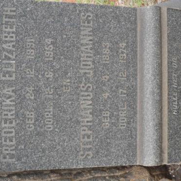 BESTER Stephanus Johannes 1883-1974 &amp; Frederika Elizabeth 1891-1954