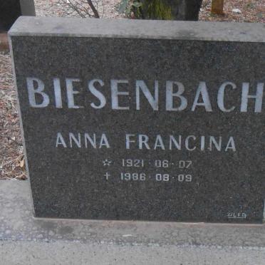 BIESENBACH Anna Francina 1921-1986