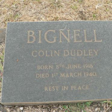 BIGNELL Colin Dudley 1918-1940