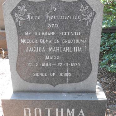 BOTHMA Jacoba Margaretha 1898-1975