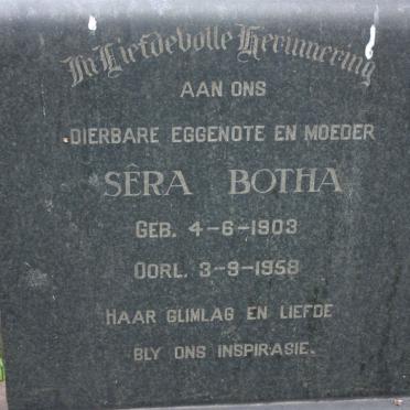 BOTHA Sêra 1903-1958