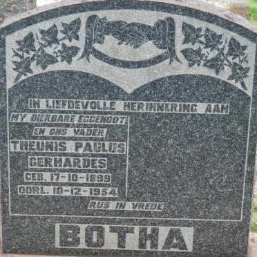 BOTHA Theunis Paulus Gerhardes 1899-1954