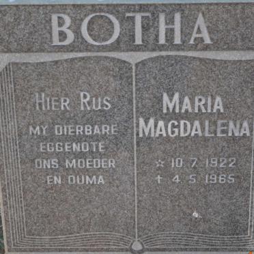 BOTHA Maria Magdalena 1922-1965